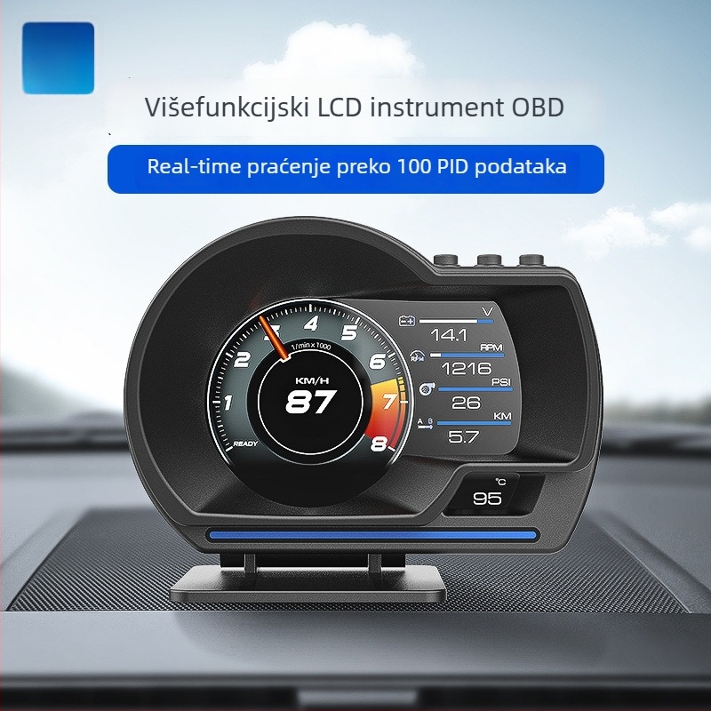 HUD OBD instrument za automobil — Kuyoule, PC+ABS, Model A501, Kompatibilno s OBDII, Težina ~150 g