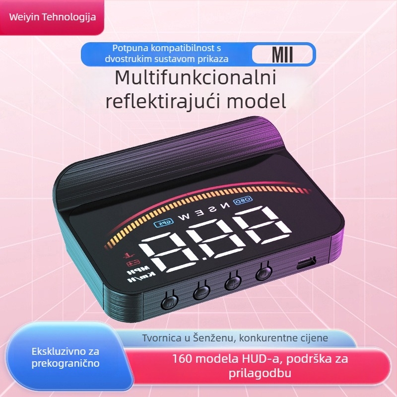 Weiying HUD automobilski zaslon M11, OBD napajanje, LED zaslon, univerzalni model