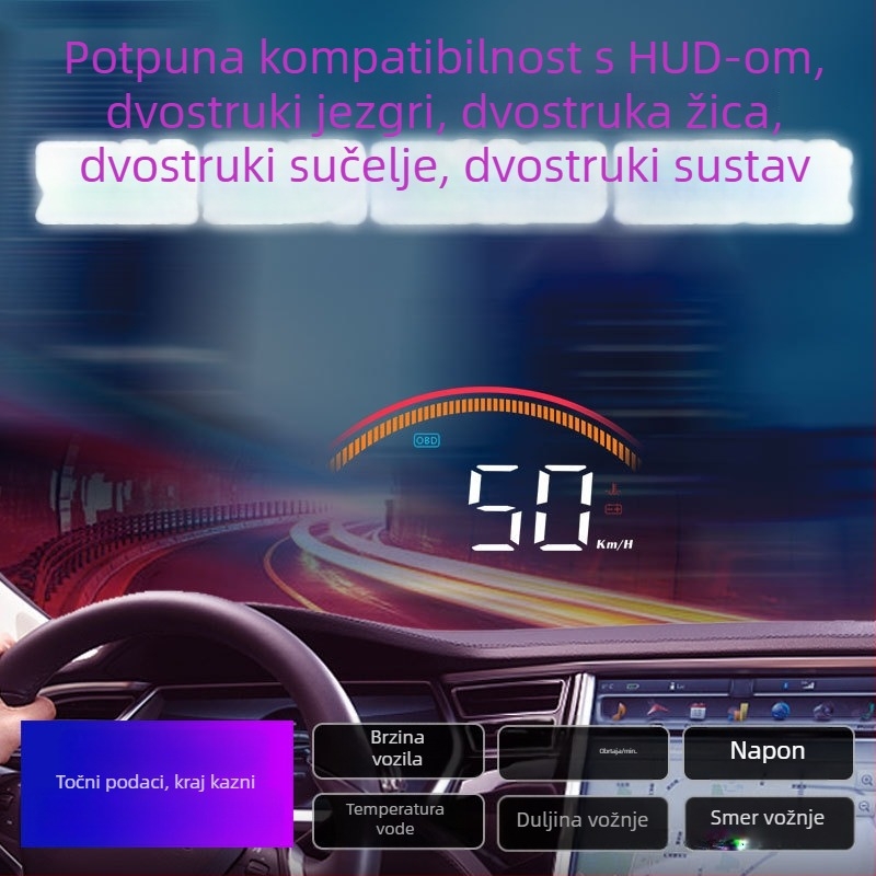 Weiying HUD automobilski zaslon M11, OBD napajanje, LED zaslon, univerzalni model