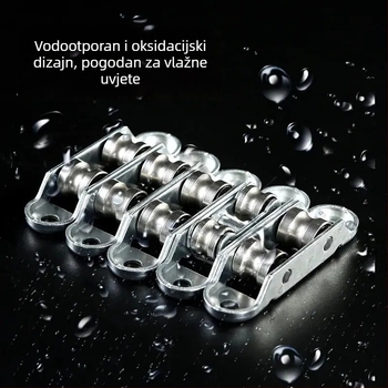 Stari stil plastično-čelični prozorski valjak s vodilicom i tračnicom, 88 klizni prozor i vrata — Nehrđajući čelik; radijus žljeba za užad 1; vanjski promjer 1; promjer osovine 1