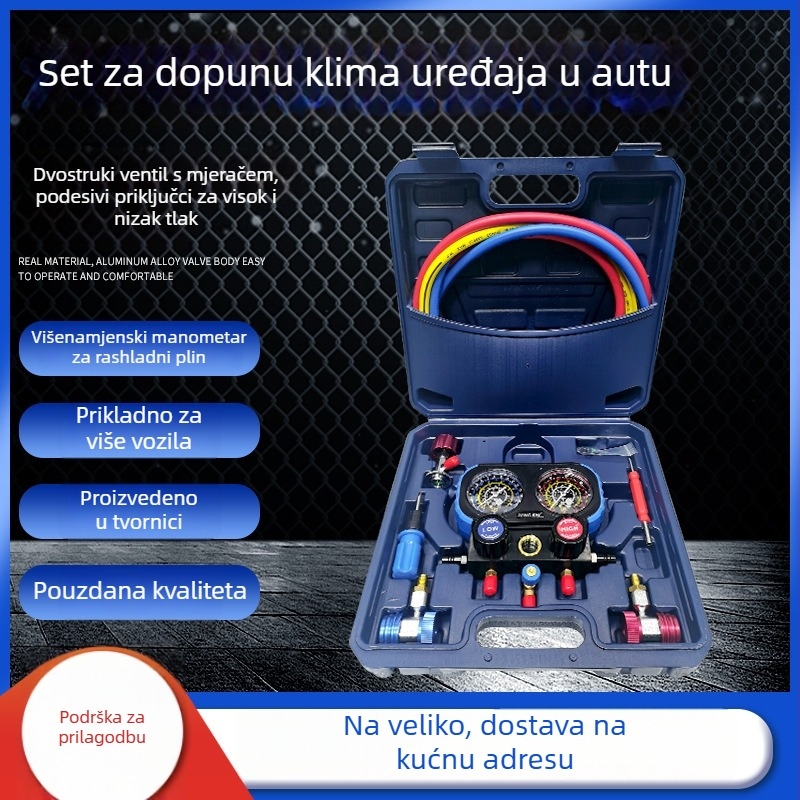 Dijafragmatski tlakomjer za automobilni rashladni agens R134A, model ZS-1001, marka Zeng's, alati za popravak automobila