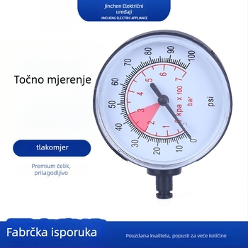 Plastični precizni manometar, model JC-013, za auto gume, raspon mjerenja 0-100, točnost 4%