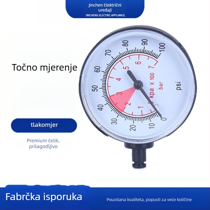 Plastični precizni manometar, model JC-013, za auto gume, raspon mjerenja 0-100, točnost 4%