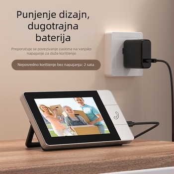 Video zvono na vrata Nt601a s unutarnjim zaslonom, dvosmjerna video komunikacija, HD noćno vidjenje, USB napajanje 5V