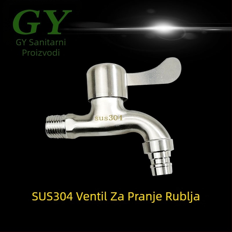 Slavina za perilicu s brzim otvaranjem, 304 nehrđajući čelik, model gy0067, promjer sjedala ventila 20 mm, promjer ulaza/izlaza 20 mm, radna temperatura 0–99°C