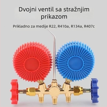 Vakuumski manometar tlaka za automobilsku klimatizaciju s dvostrukim mjeračima i ventilom za rashladno sredstvo R134A