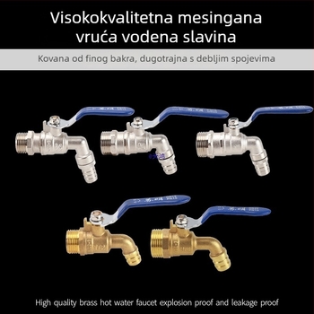 Mehanički mesingani ventil za toplu vodu visokih temperatura, keramički disk ventila, jednocije dizajn, CE certifikat