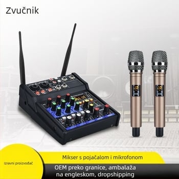 4-kanalni kompaktni mikser s ugrađenim pojačalom, USB i Bluetooth (Model G4, 220W, Voice Transferor)