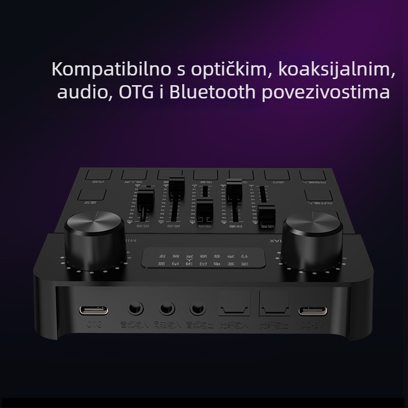 DOSS M30 Bežični mikrofon s integriranom audio kartom, Bluetooth 5.3, raspon frekvencija 100 Hz–20 kHz, SNR ≥70 dB, nominalno napajanje 5 V, bez ugrađene baterije