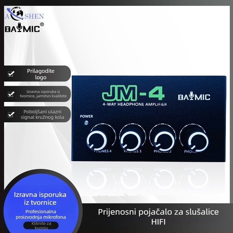 JM4 Mikser – Audio stereo hub, pasivni mikser, kontrolna konzola za live zvuk
