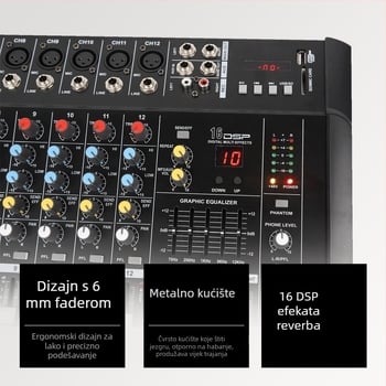 PMX kompaktni mikser s ugrađenim pojačalom, Bluetoothom i USB ulazom za vanjske vjenčane prijenose