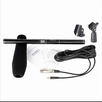 Profesionalni mikrofon za snimanje za DSLR i mobilne kamere, raspon frekvencija 40 Hz–20 kHz, SNR ≥75 dB, napajanje 3V, zamjenjiva baterija, trajanje baterije 3–6 h