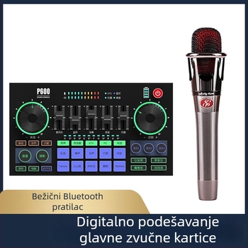 Live zvučna kartica s mikserom – Bluetooth 5.0, ugrađena baterija 2000–4000 mAh, frekvencijski odziv 60 Hz–15 kHz, SNR ≥75 dB, model P600PRO