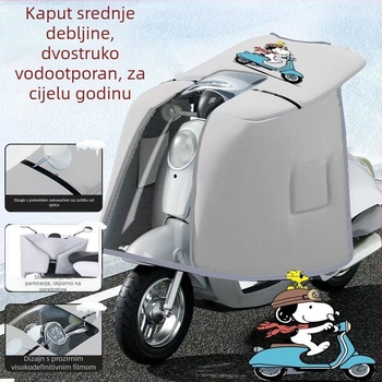 Kapa-stil dvostrano vjetrozaštitna zaštita za električni bicikl, PVC materijal