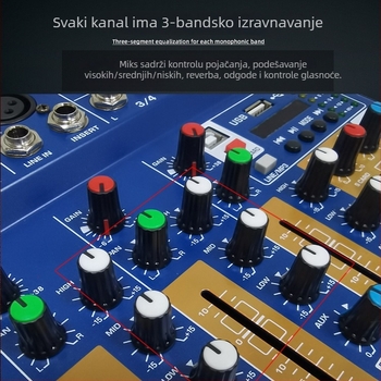 F4Pro DJ mikser konzola s USB audio sučeljem i Bluetoothom za kućnu upotrebu na računalu