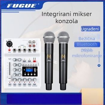Fugue MX-08 Audio mikser s ugrađenim mikrofonom, USB i Bluetooth, 20W