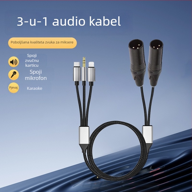 Hongkai audio linija za digitalne uređaje s pozlaćenim bakrenim vodom i najlonskim jezgram, ROHS certifikat