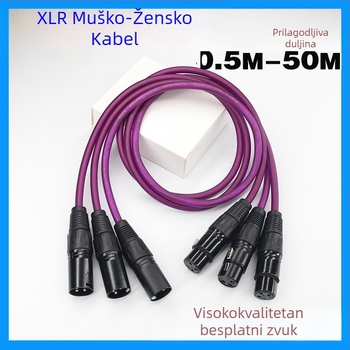 DMX512 scena trostruki Cannon kabel za signalizaciju rasvjete – kabel za rasvjetu, beam, mikser, mikrofon i pojačalo