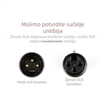Dvojni XLR audio kabel, zlatni premaz, jezgro od čelika prekriveno bakrom, bakreni vodič