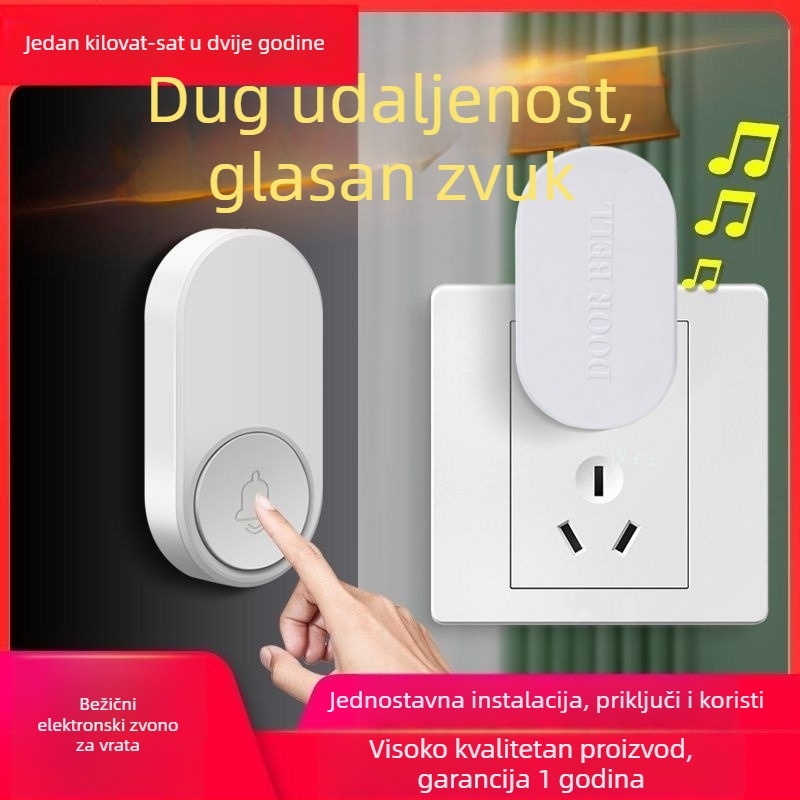 Bežični kućni zvonac – ultradugi domet, snažan Ding-Dong zvuk, uređaj za pozivanje za starije osobe