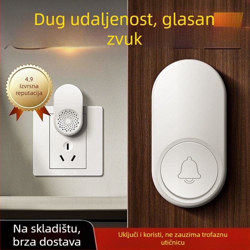Bežični kućni zvonac – ultradugi domet, snažan Ding-Dong zvuk, uređaj za pozivanje za starije osobe