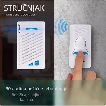 Able 72A07 Bežični zvonac za vrata – model 72A07, pogodna za kuće, trgovine i poslovne zgrade