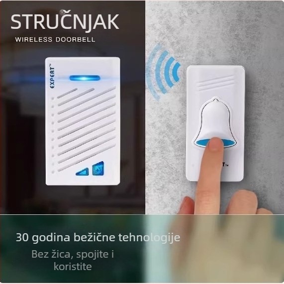Able 72A07 Bežični zvonac za vrata – model 72A07, pogodna za kuće, trgovine i poslovne zgrade