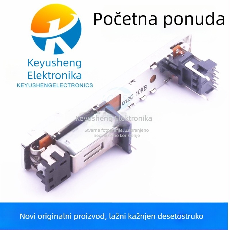 Potenciometar za mikser, ALPS RSA0N11M9A0J, 10 Ω nominalni otpor, push-pull prilagodba, Tip D (indeks), 0,05 W, rezolucija 4 koraka
