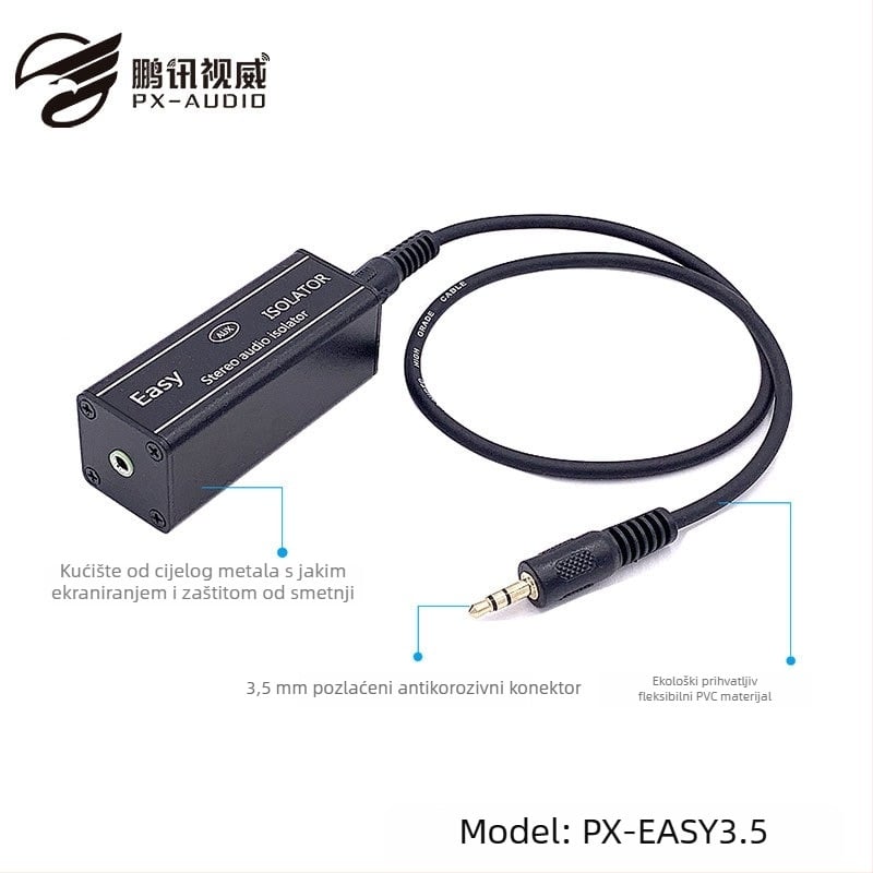 Adapter kabel za audio izolaciju zajedničke zemlje, bakreno jezgro