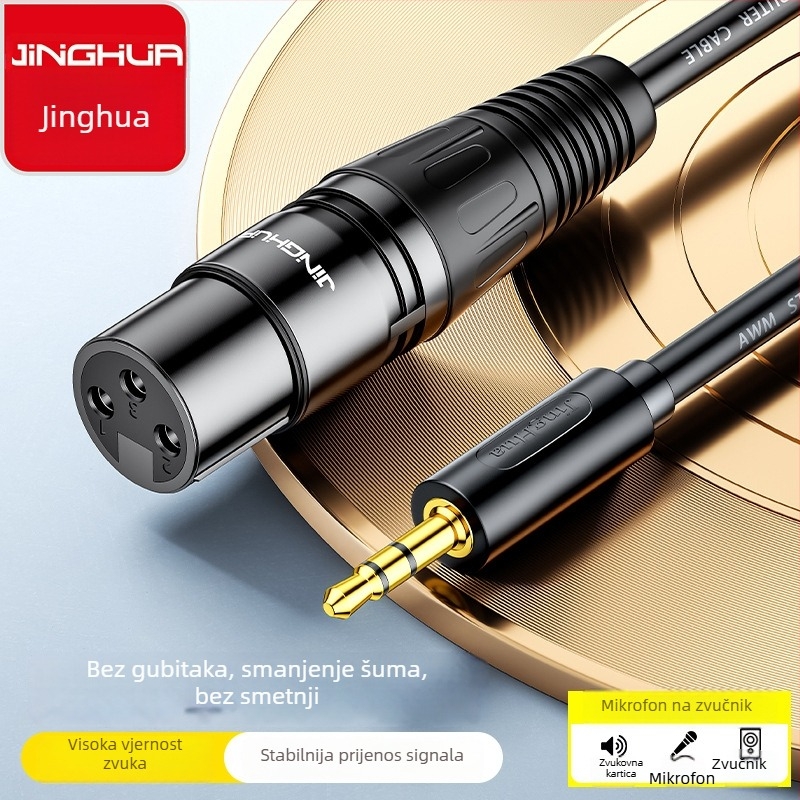 Jinghua A157 audio kabel, 3,5 mm na XLR ženski mikrofon kabel, pozlaćeni, bakreno jezgro