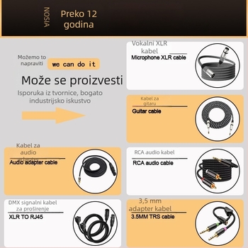 TRS audio kabel za dvostruki XLR, 3,5 mm na 2× XLR-F, oblikovan, niklano bakreno jezgro, OFC vodovi, 125 g