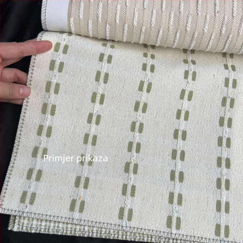2025 nova zelena pruga, francuski pamuk-lan jacquard blackout zavjese za dječju sobu, spavaću sobu ili dnevni boravak – elegantan vrhunski dizajn