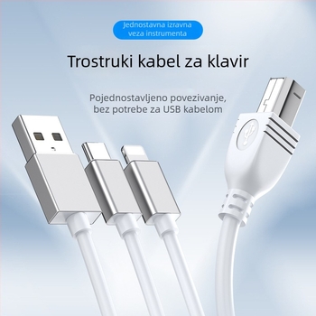 Apple MIDI audio sučelje - OTG razdjelnik Lightning i USB-C, 1 na 3, aluminijska legura, USB 2.0, čip 3959