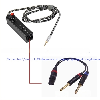 PXSW X102 3,5 mm stereo izolator, adapter kabel, izlaz zvuka, bakreni jezgri, duljina 1 m