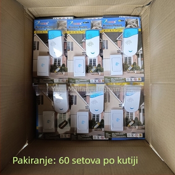 Daljinski bežični zvončić za vrata 822AC, V-ZORR, 110-220V, 16–32 melodija, pogodna za dom i trgovine