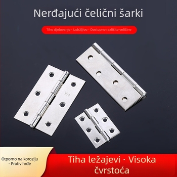 Panta - 201 nehrđajući čelik, obična tanka panta, fino polirana površina, marka Shengmeijia; pogodno za prozore, namještaj, ormariće i poklon kutije