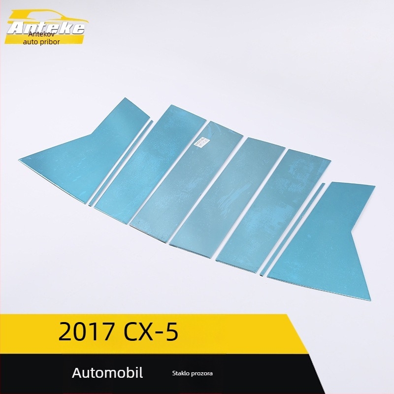 Patka za prozor od nehrđajućeg čelika za CX-5 – marka Glins, prilagodljiva obrada, bez ispisa logotipa, licencirana privatna oznaka