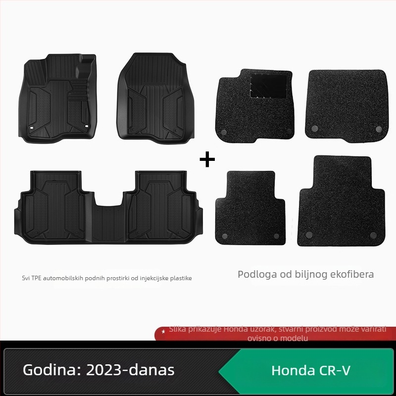 Podne prostirke od TPE, injekcijski oblikovane, kompatibilne s Honda Accord, CR-V, Crosstour, Fit, Lingpai