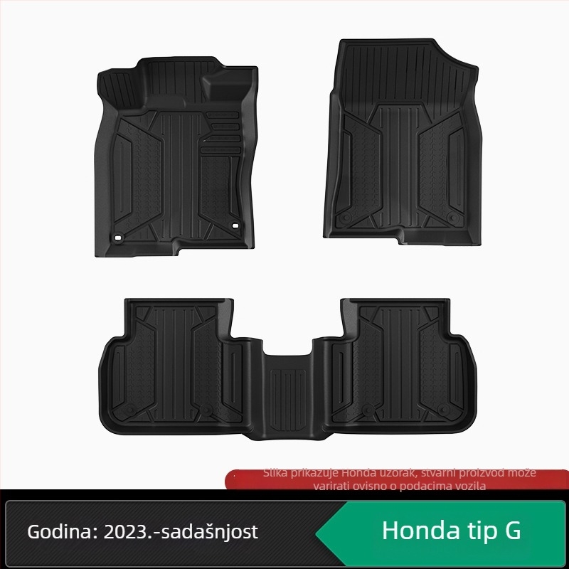 Podne prostirke od TPE, injekcijski oblikovane, kompatibilne s Honda Accord, CR-V, Crosstour, Fit, Lingpai