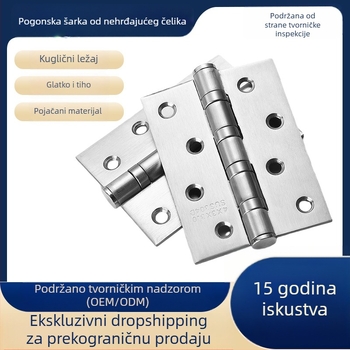 Nehrđajući čelični plosnati šarka za vrata, prozore i ormariće – veličine 4×3×2.0/2.5/3.0, brušeni završetak, tihi ležaj