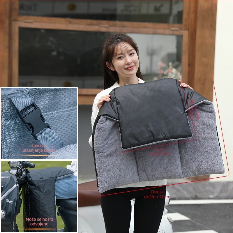 Zaštitni pokrov za nogu protiv vjetra za električno vozilo, debeli jesensko-zimski, od plastike