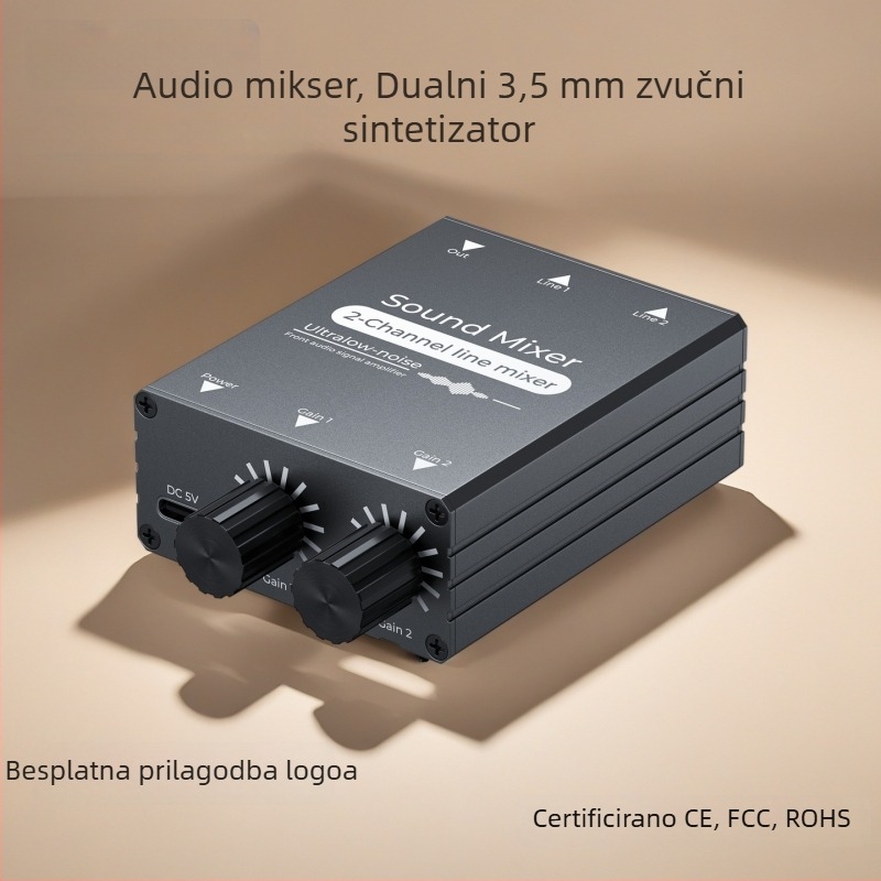 Tuya Hq35 audio live streaming mikser – 2-in-1 izlazni prekidač, 3.5 mm sinteza, 1080 rezolucija, kabel 300 cm