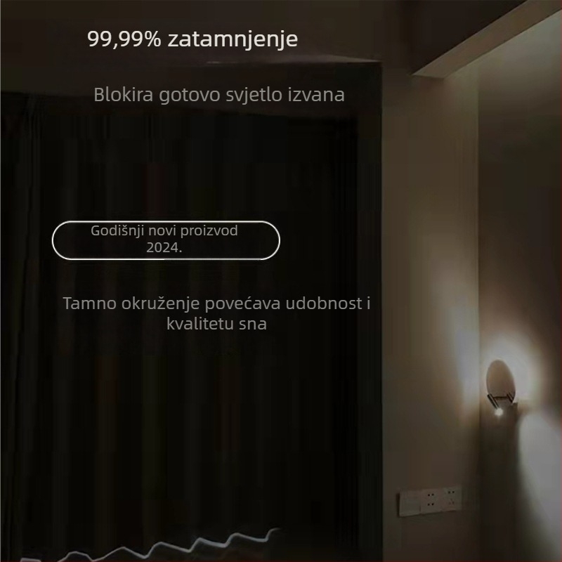 Chenille zavjese s potpunim zatamnjenjem, bez premazivanja, krem boje, za spavaću sobu i dnevni boravak, moderan minimalistički stil.
