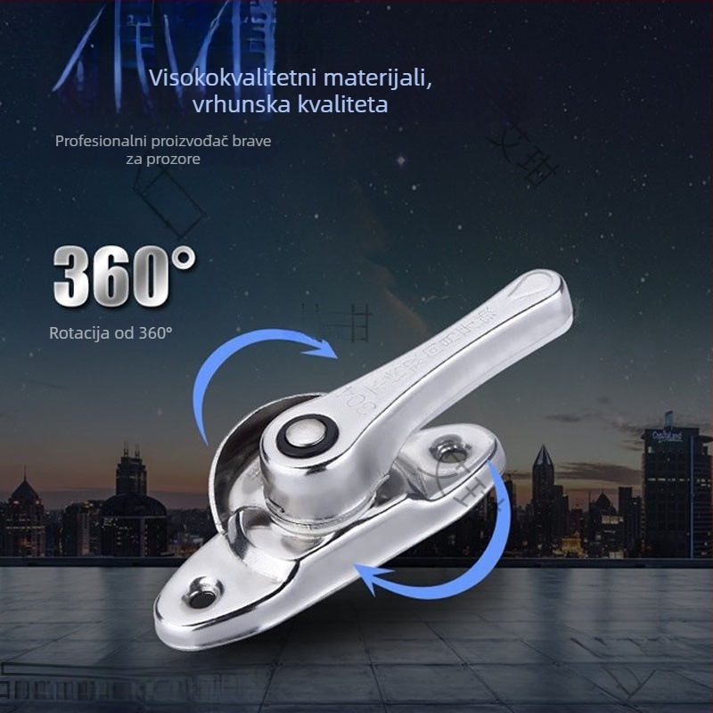 Aluminijska prozorska brava s polumjesečnim kukom za univerzalne klizne vrata