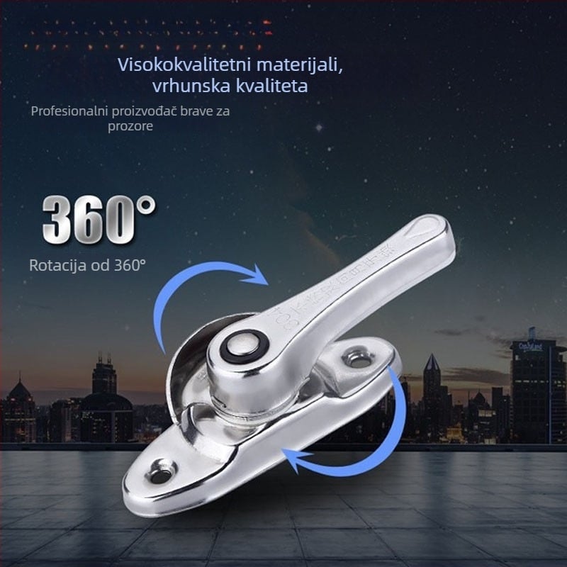 Aluminijska prozorska brava s polumjesečnim kukom za univerzalne klizne vrata
