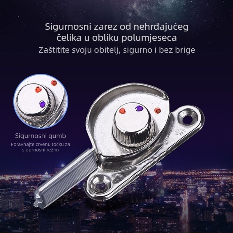 Aluminijska prozorska brava s polumjesečnim kukom za univerzalne klizne vrata