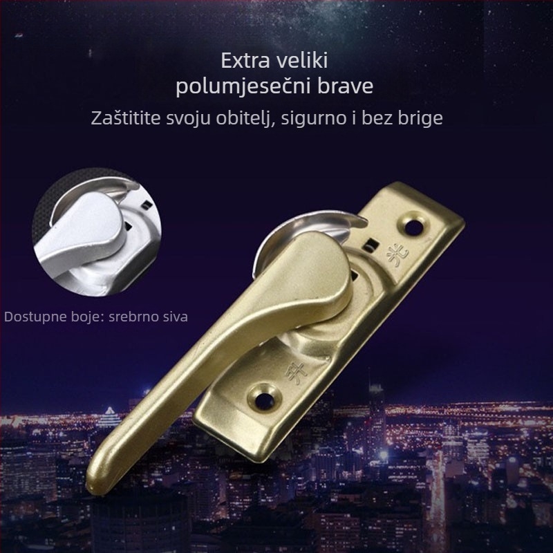 Aluminijska prozorska brava s polumjesečnim kukom za univerzalne klizne vrata