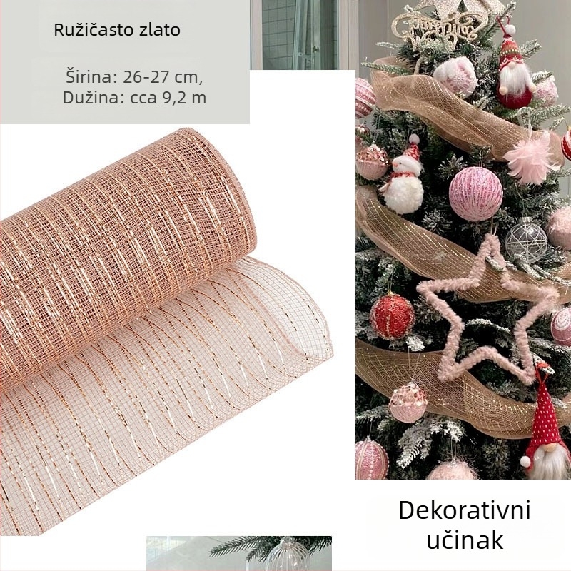 Božićna dekorativna vrpca — plastika, rekviziti za scenografiju, brend Mesibo