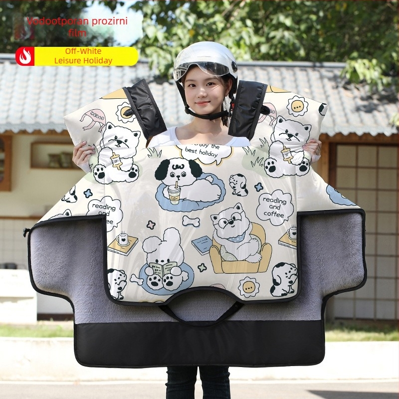 Xintengbo vodootporna PVC navlaka za vjetrobran električnih vozila — jednostavan jednoplošni dizajn, zimsko izdanje, kompatibilno s triciklima i električnim vozilima