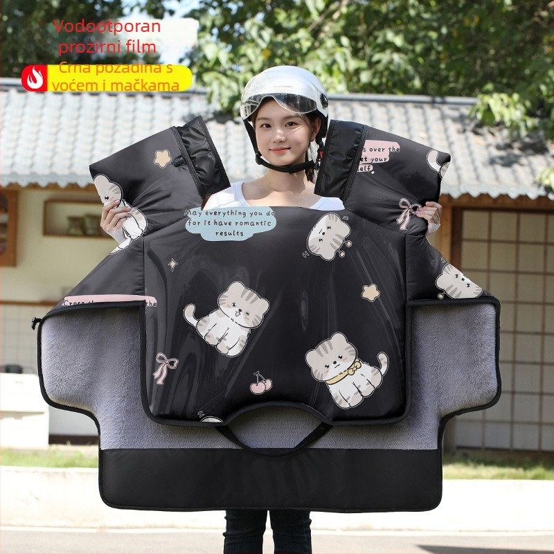 Xintengbo vodootporna PVC navlaka za vjetrobran električnih vozila — jednostavan jednoplošni dizajn, zimsko izdanje, kompatibilno s triciklima i električnim vozilima